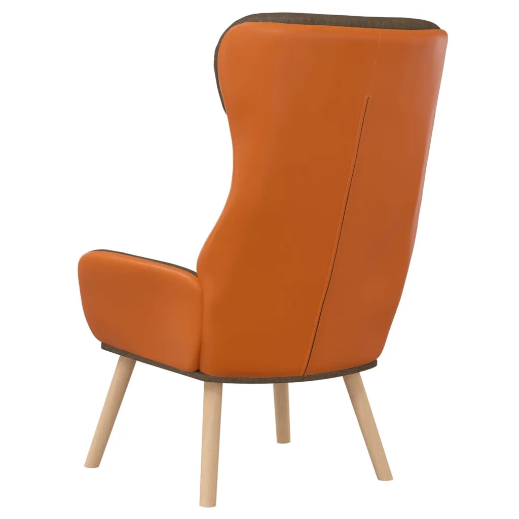 Poltrona Rilassante Marrone in Tessuto e PVC 341304