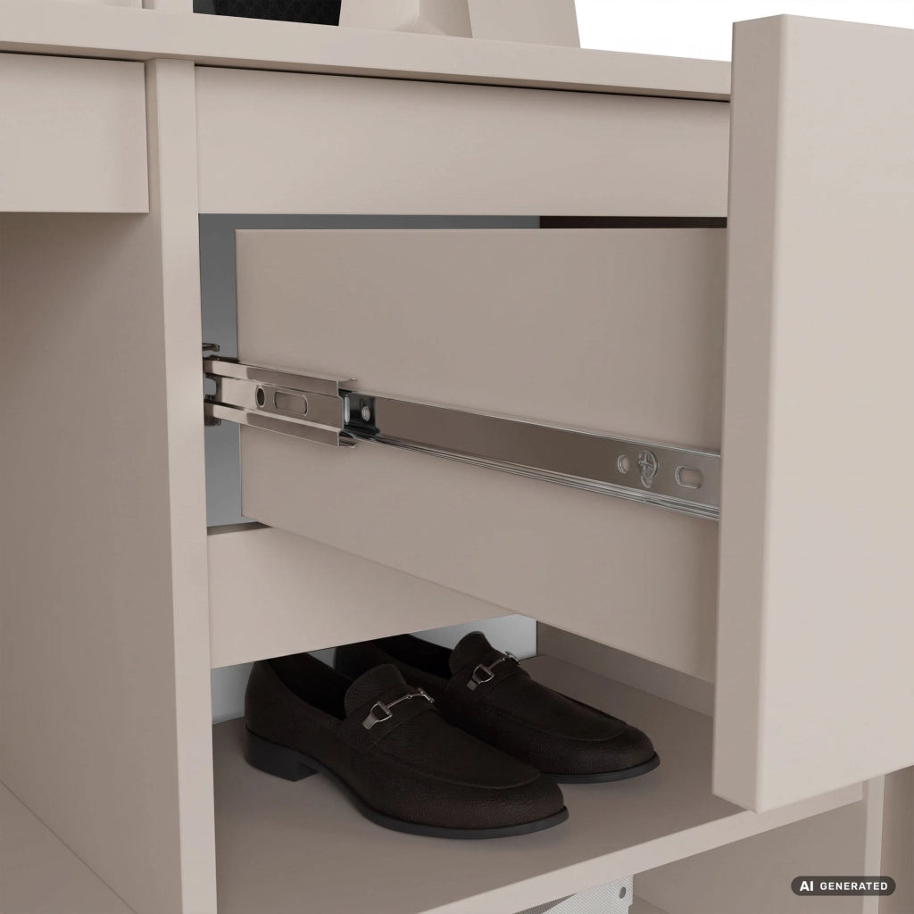 Mobile ingresso ENTRO Cashmere 95 cm con specchio e scarpiera
