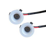 2 Pezzi Mini Faretto Led Da Incasso Rotondo, Carcassa Bianca 4000K, 1W 80LM 220V, Ø22*40mm, Foro 17mm, Angolo 15° IP20