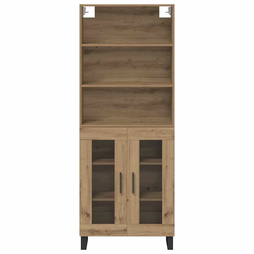 Credenza 2 pcs Rovere artigianale Legno multistrato 3403190