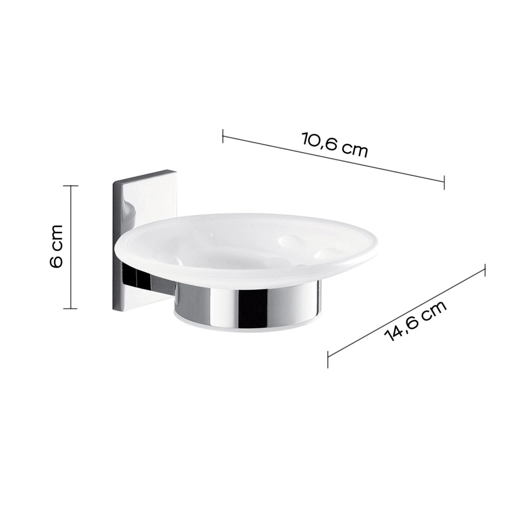 Portasapone da muro in acciaio inox e Cromall 7811 Gedy serie MAINE Cromato