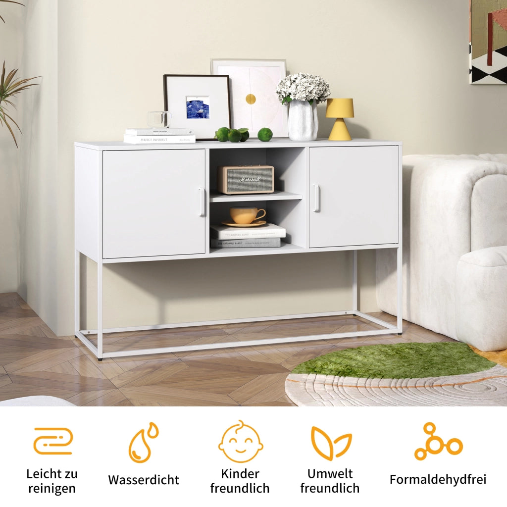 Armadio Bianco in Metallo con Ante ¨C zephmum ¨C 75x120x40 cm