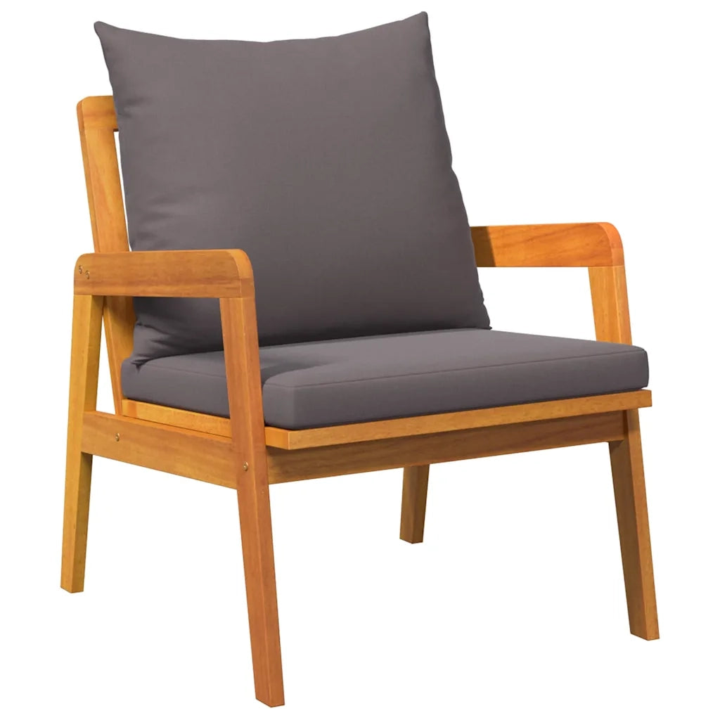 Sedia da patio-Sedia da Giardino 2 Pezzo Olio Naturale 65 x 59,5 x 72 cm