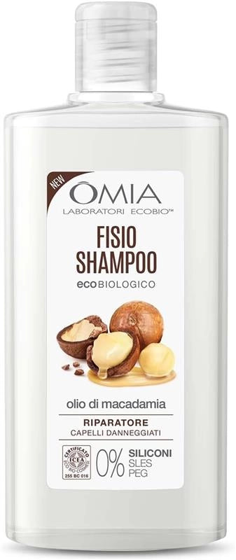 OMIA FISIO SHAMPOO ECO BIO CON OLIO DI MACADAMIA PER CAPELLI DANNEGGIATI RIPARATORE E RISTRUTTURANTE DA 200 ML