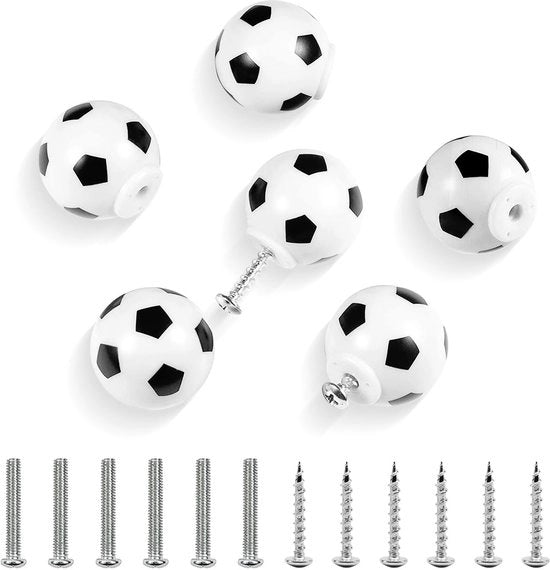 Pomelli di Calcio Maniglie - Comparto Decorativo - 6 Pezzi
