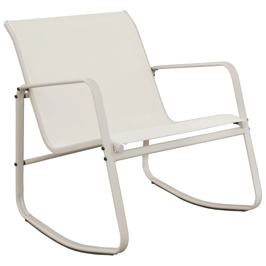 Sedia a dondolo 2 posti in textilene beige TENERIFE