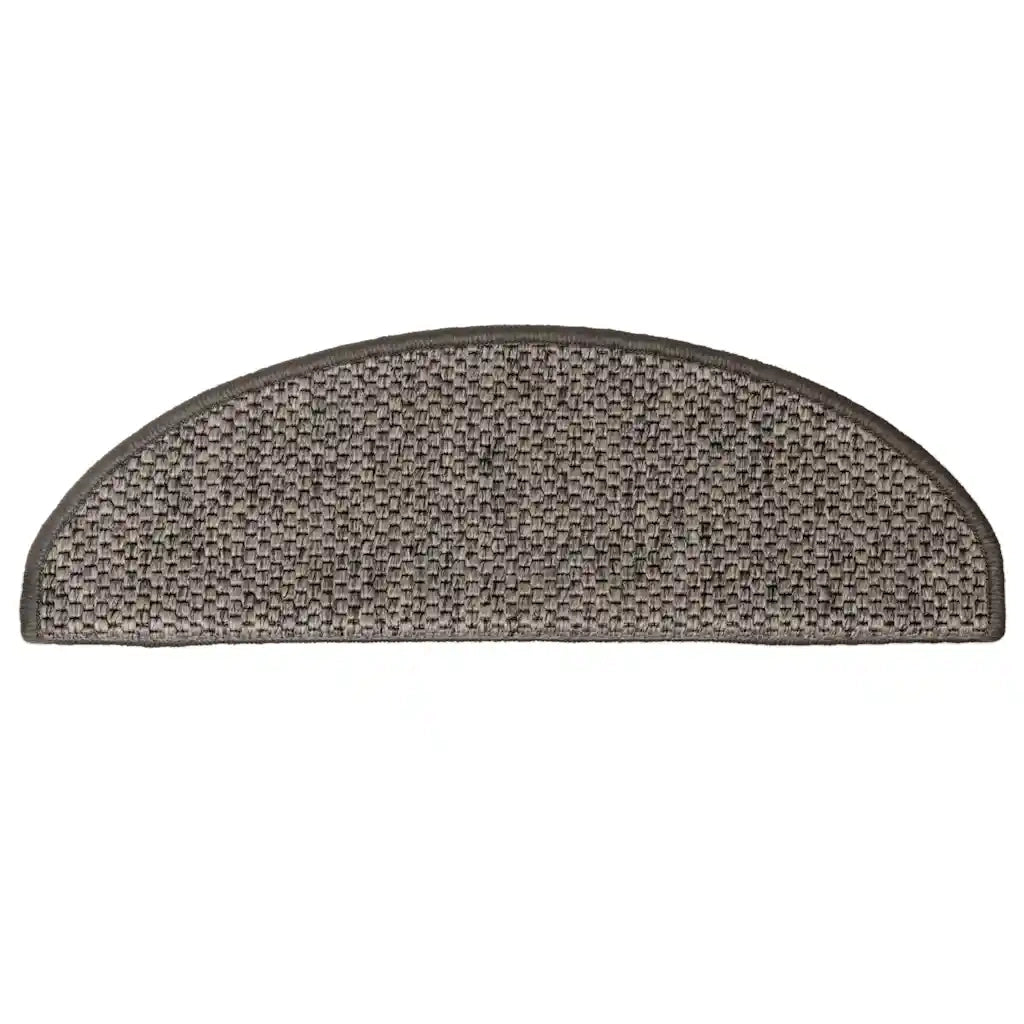 Tappeti Adesivi per Scale Sisal 30pz 65x21x4cm Grigio e Beige 3365872