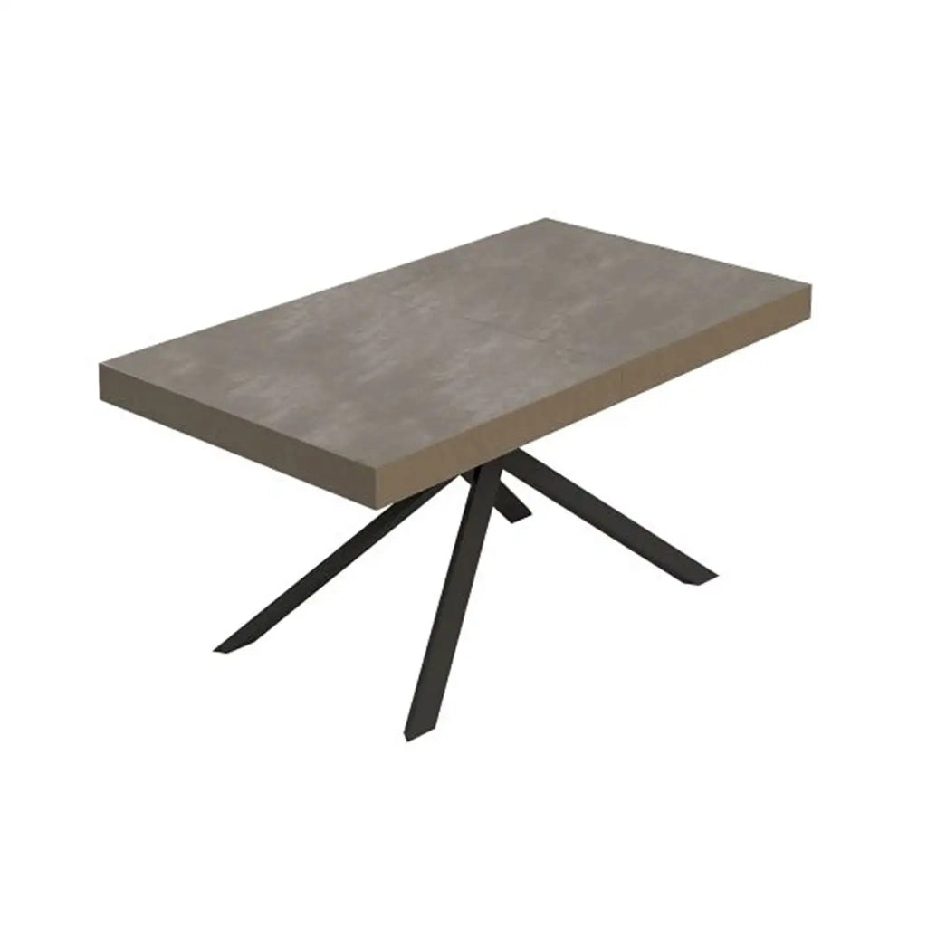 Tavolo allungabile 160/244x80 cm Niket tortora gambe antracite