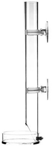 Tubazione alimentare in acciaio inossidabile acrilico - Tubazione alimentare per gamberi - Tubazione alimentare per pesci tropicali - Tubazione alimentare per acquario - 40cm - Facile da installare - Tubazione alimentare per acquario