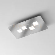 BILBAO P/P - PLAFONIERA ACCIAIO  4 LUCI ATTACCO GX53 50CM