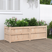 Fioriera da Giardino-Vaso da Esterno 150x50x50 cm in Legno Massello di Pino