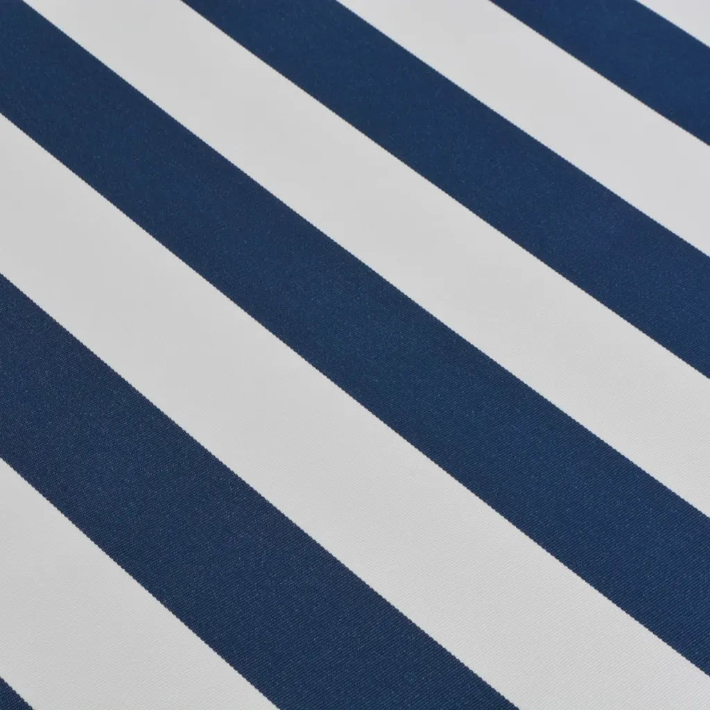 Tenda da Sole Pieghevole Manuale 350 cm Blu/Bianca 275564