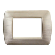 Placca Plastica Serie Space 3P Colore Oro Satinato Compatibile Con Bticino Living Light
