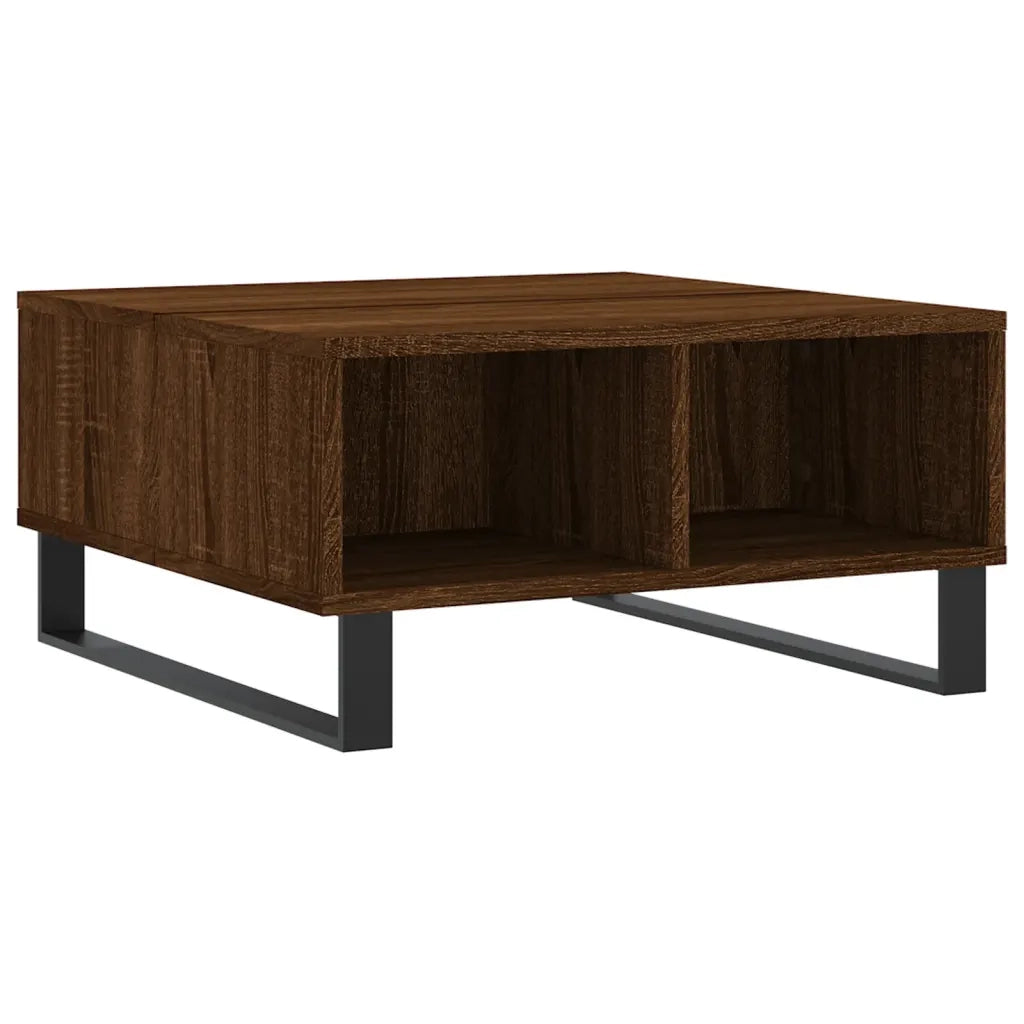 Tavolino da Salotto Rovere Marrone 60x60x30cm Legno Multistratocod mxl 128731