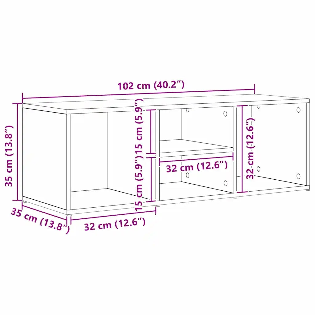 vidaXL Párnázott tárolópad Rovere nero 102 x 35 x 35 cm