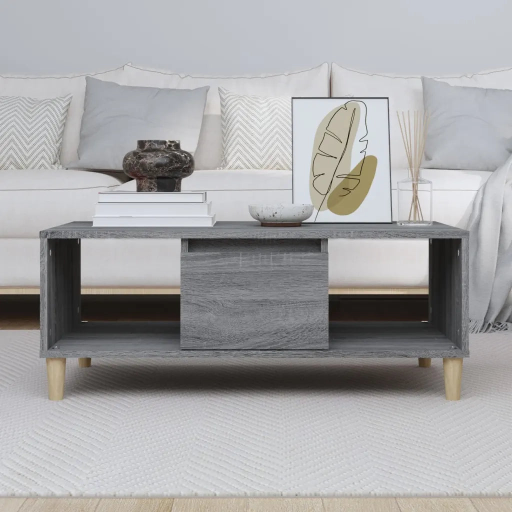 Tavolino salotto | Tavolino da caff¨¨ | Tavolino da Soggiorno Grigio Sonoma 90x50x36,5 cm Legno Multistrato