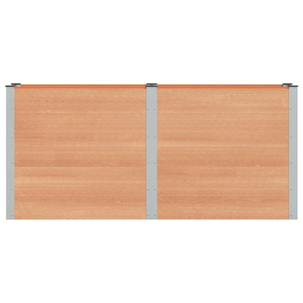 Letto rialzato da giardino Marrone 200 x 50 x 91 cm alluminio 42039005