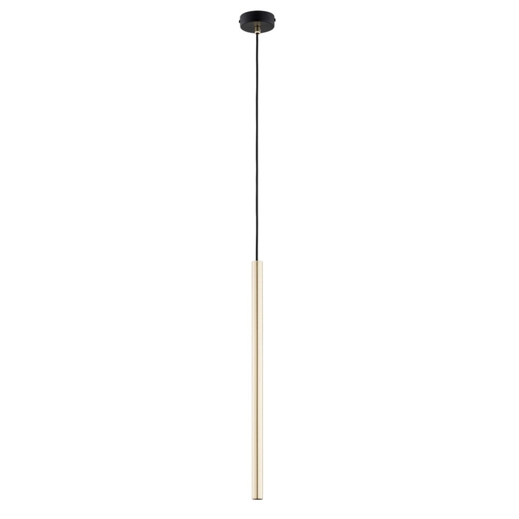 Lampada a sospensione Selter in acciaio oro e nero