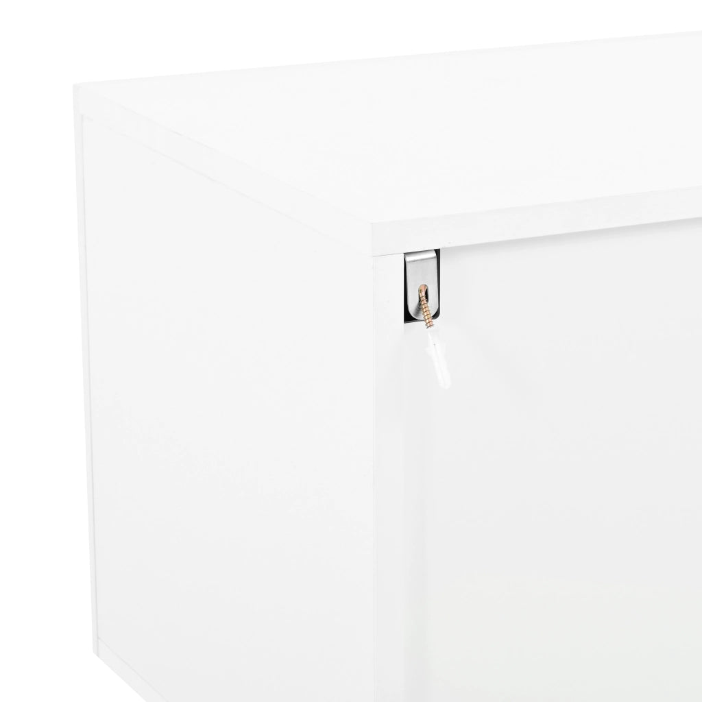 MOBILE TV 170x38x42 cm Bianco in MDF e pannello di legno