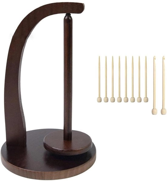 Dispensatore di Filo Magnetico per Filo - Supporto per Filo - Supporto per Lana - Supporto per Filo in Legno - Organizzatore per Filo da 17,5 cm