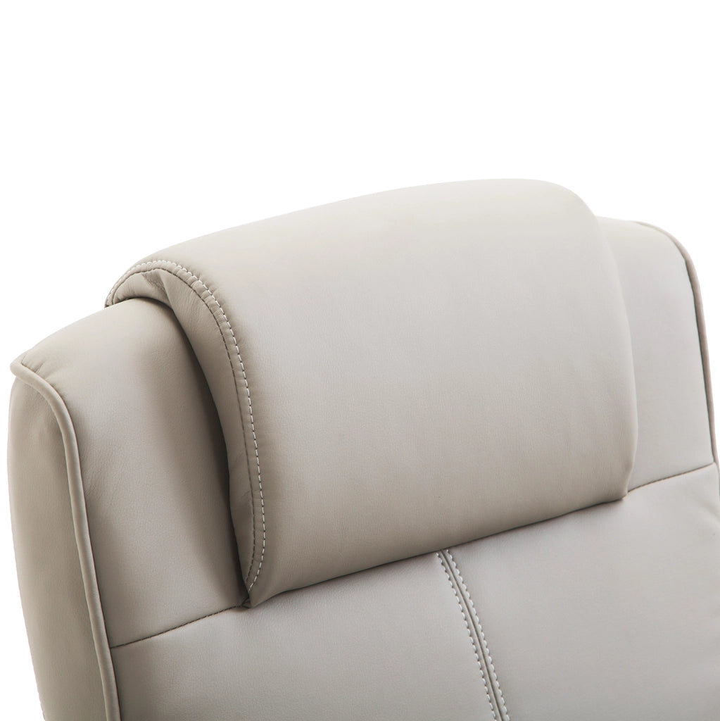 Poltrona relax girevole 360° con poggiapiedi grigia