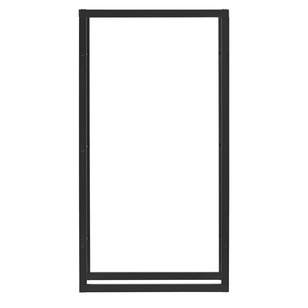 Portalegna 'Täby' (LxPxA) 80 x 25 x 150 cm Deposito per Legna da Ardere Supporto Tronchi Scaffale in Acciaio da Legnaia - Nero [en.casa]