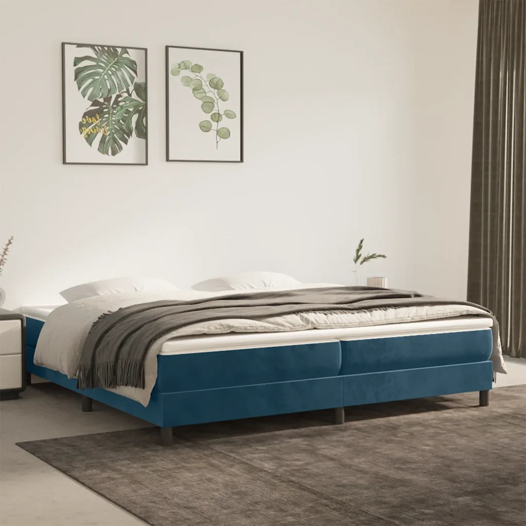 Giroletto a Molle Blu Scuro 200x200 cm in Velluto cod mxl 57737