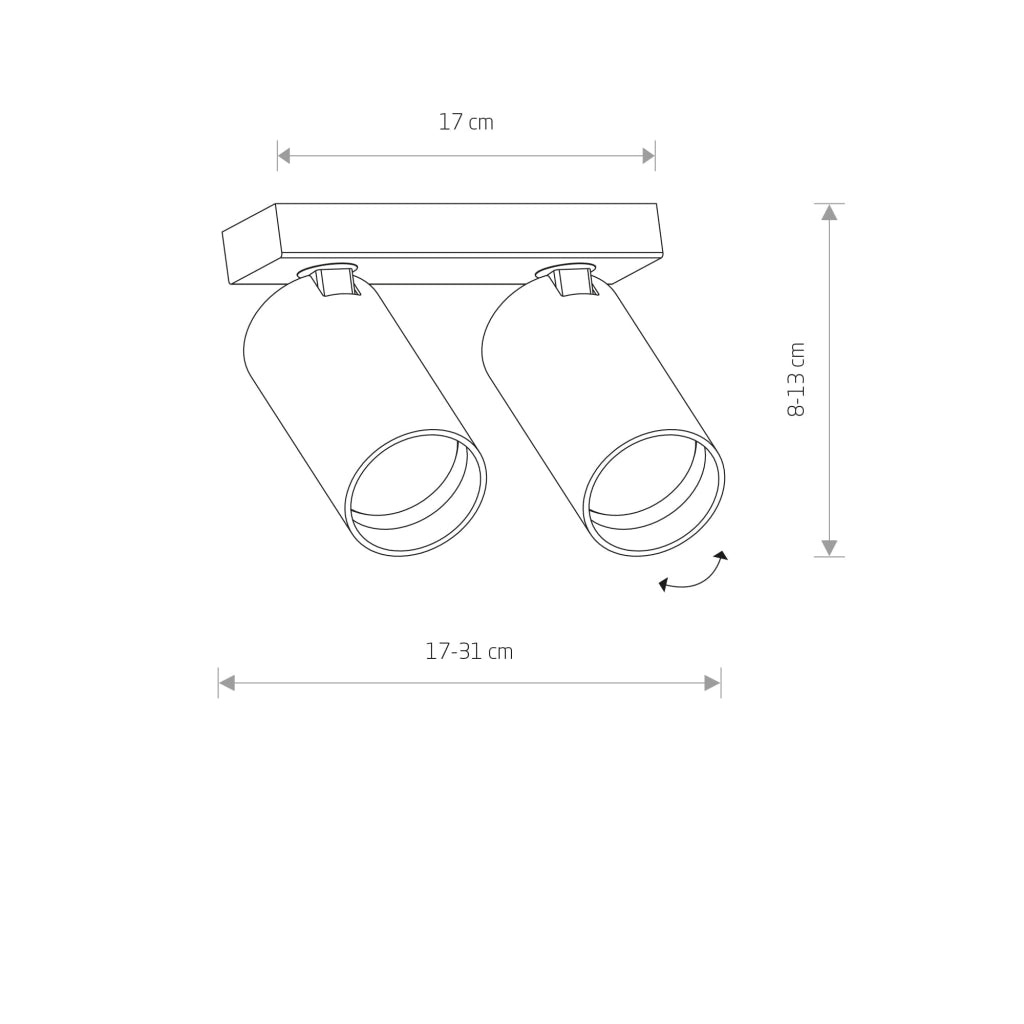 Lampada parete/soffitto Nowodvorski MONO 7841 2xGU10 nera