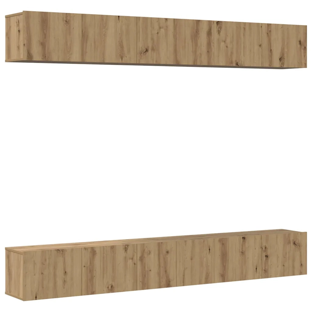 Set mobile TV 6 pcs Rovere artigianale Legno multistrato 3393476