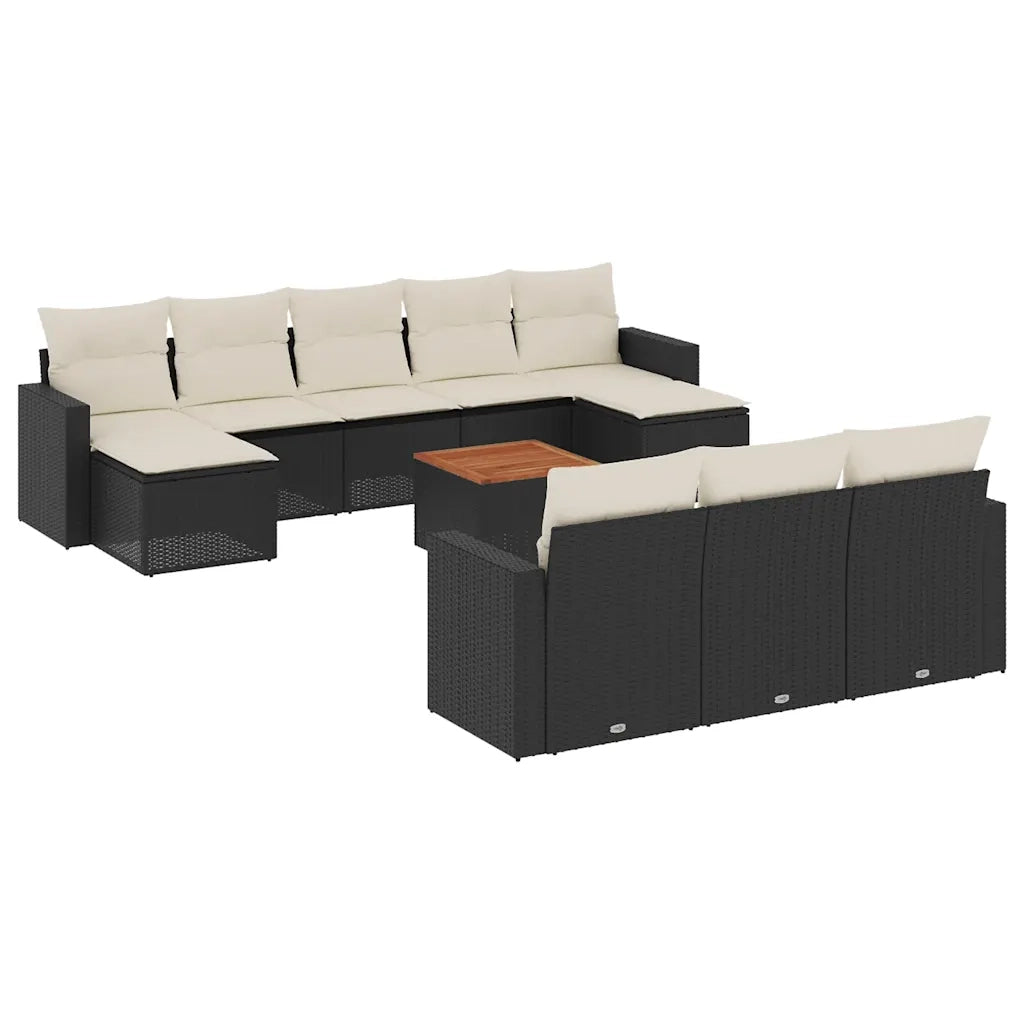 Set Divani da Giardino 11 pz con Cuscini in Polyrattan Nerocod mxl 115571