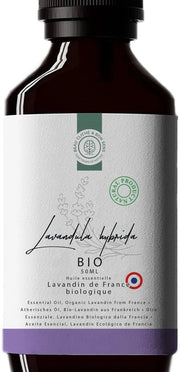 Olio di Lavandina 50ml - 100% Puro/Naturale - Biologico/Certificato - Ideale per Diffusore/Aromaterapia - Avvertenza di Sicurezza - Vegan/Vietato l'Uso in Alimentazione - Olio Essenziale
