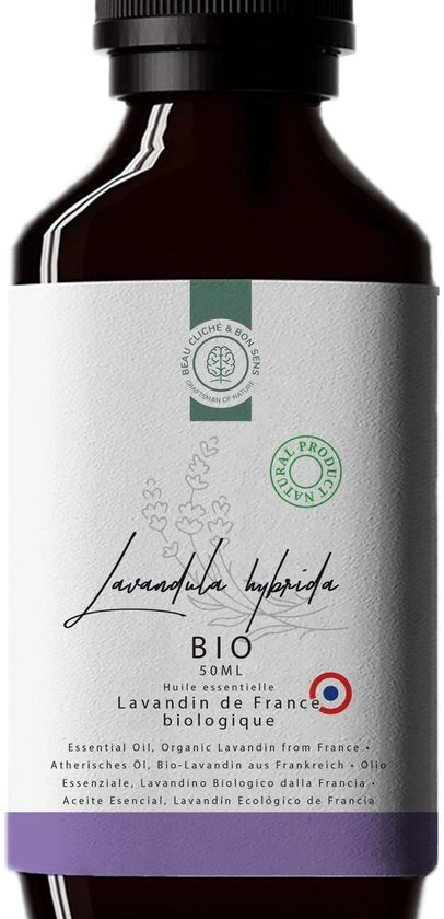 Olio di Lavandina 50ml - 100% Puro/Naturale - Biologico/Certificato - Ideale per Diffusore/Aromaterapia - Avvertenza di Sicurezza - Vegan/Vietato l'Uso in Alimentazione - Olio Essenziale