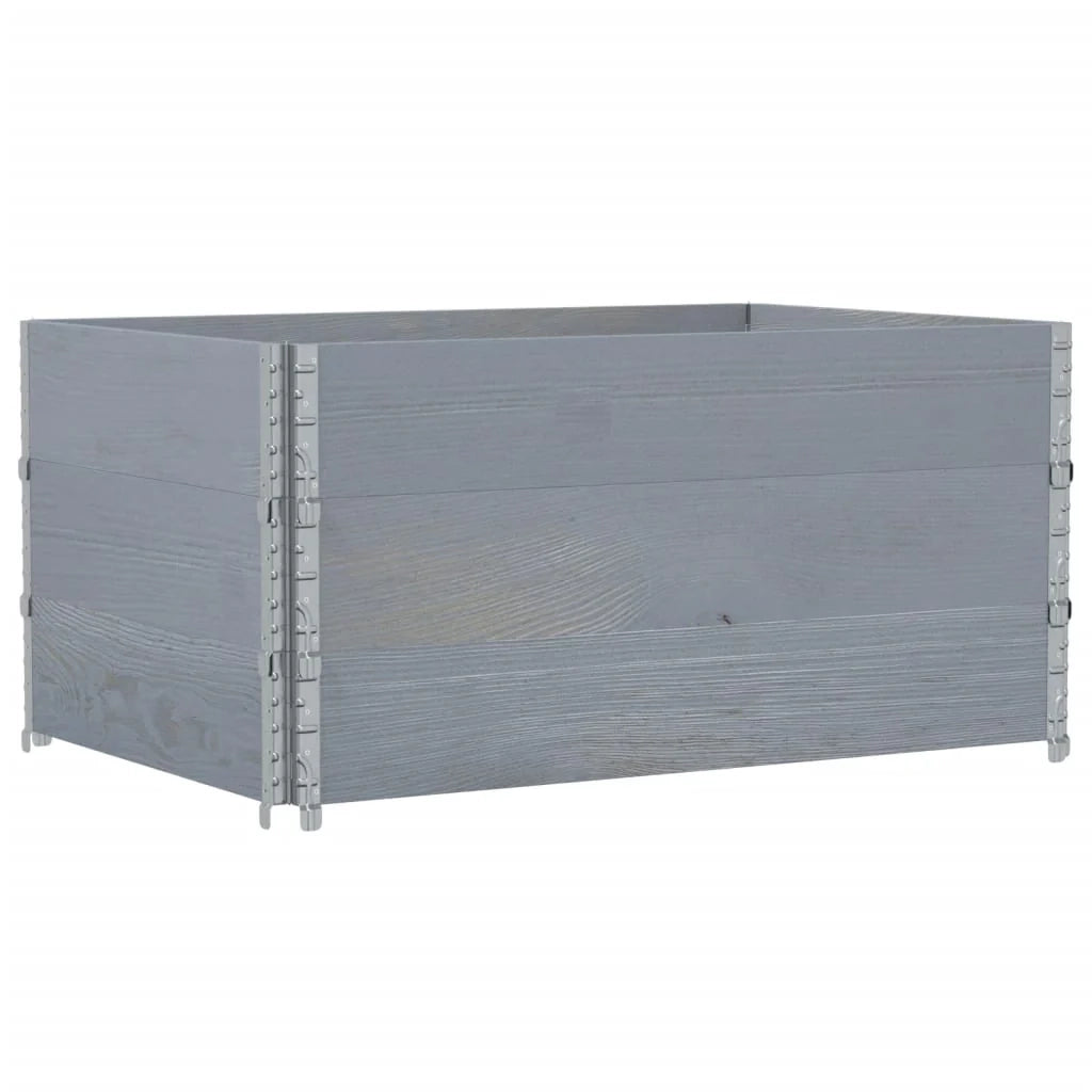 Vassoio per fioriera aiuola rialzata piante fiori terrazza giardino 120 x 80 cm legno massello di pino grigio 02_0037405
