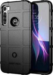 Telaio Rugged per Motorola One Fusion Plus - Copertura posteriore Resistentente allo shock - TPU Flessibile - Spessore aumentato per protezione della camera - Nero