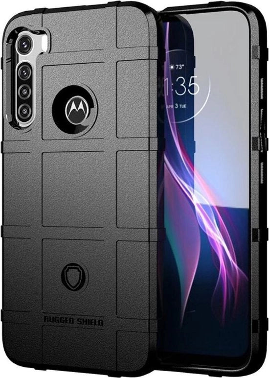 Telaio Rugged per Motorola One Fusion Plus - Copertura posteriore Resistentente allo shock - TPU Flessibile - Spessore aumentato per protezione della camera - Nero