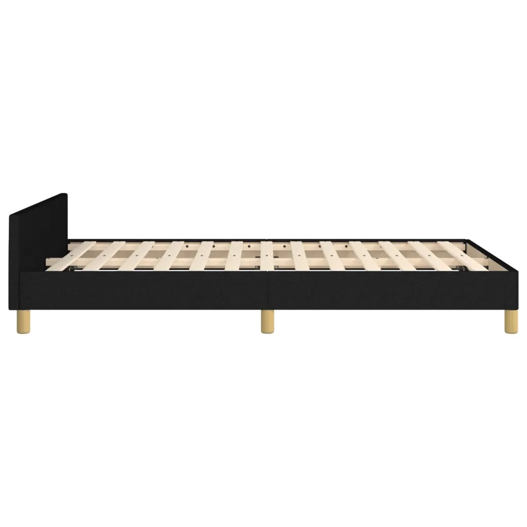 Giroletto senza Materasso Nero 120x190 cm in Tessuto 379536