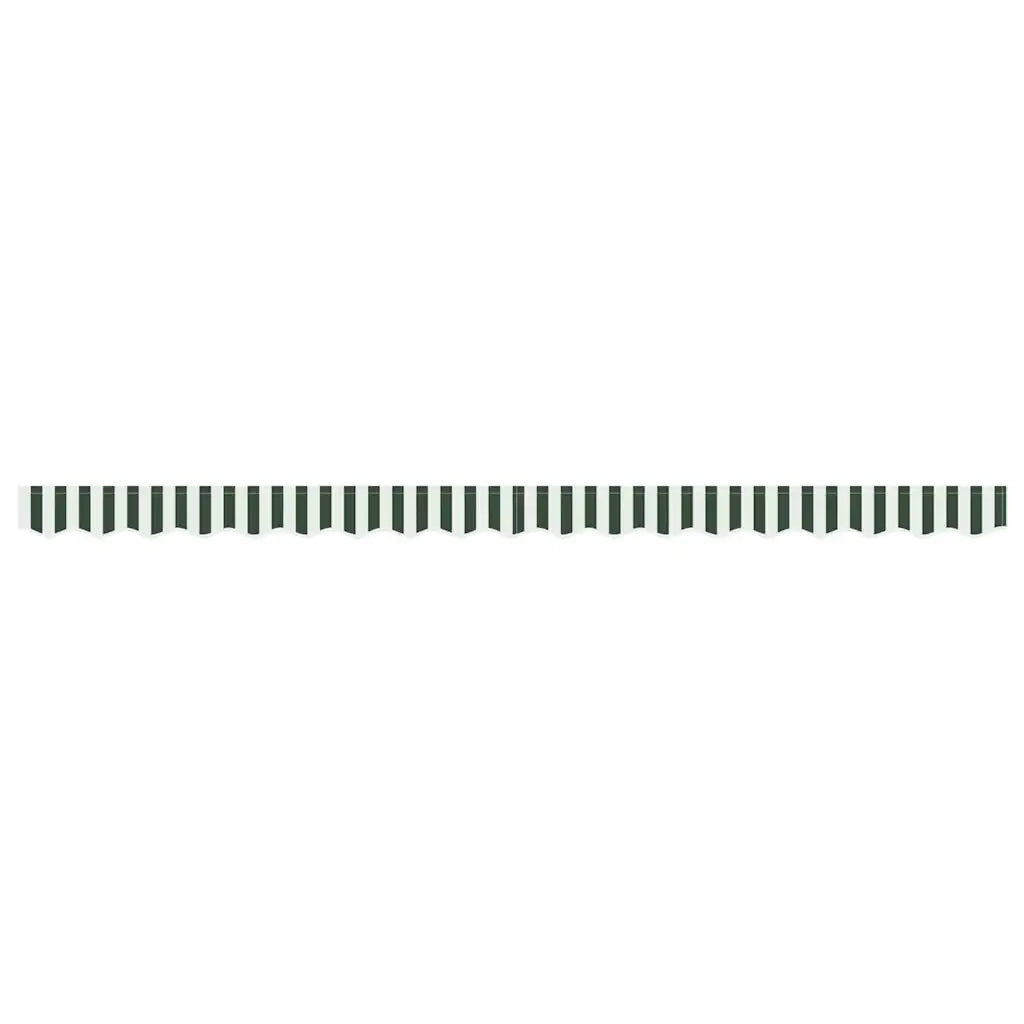 Tenda a Braccio Verde e Bianco 380 x 20 cm Tela 42000809