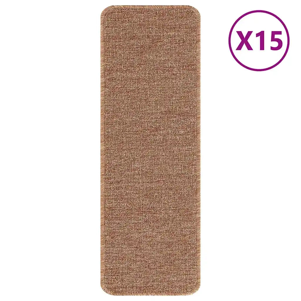 Tappetini Antiscivolo per Scale 15 pz | Gradini per Scale Giallo 60 x 25 cm PP