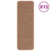 Tappetini Antiscivolo per Scale 15 pz | Gradini per Scale Giallo 60 x 25 cm PP