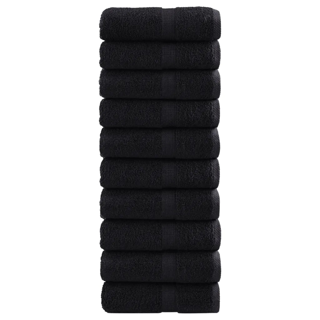 Salviette Premium SOLUND 10 pz Nere 30x30 cm 600 g/mÂ²