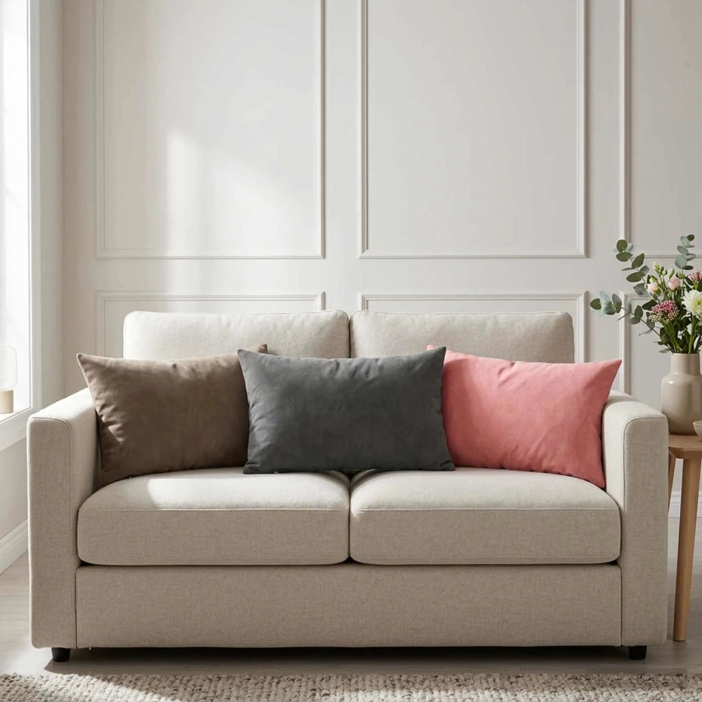 Cuscino con cuscino HEERLEN 2 pz Rosa Velluto 923837
