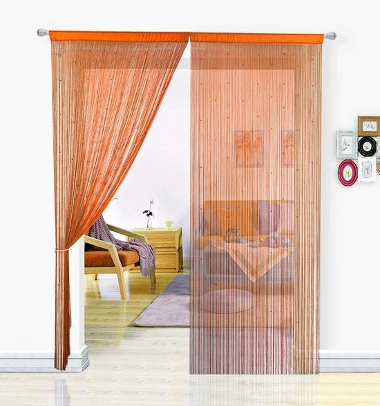 Tendaggi per finestre - decorazioni per porte - 1 pezzo - arancione - 90x200cm
