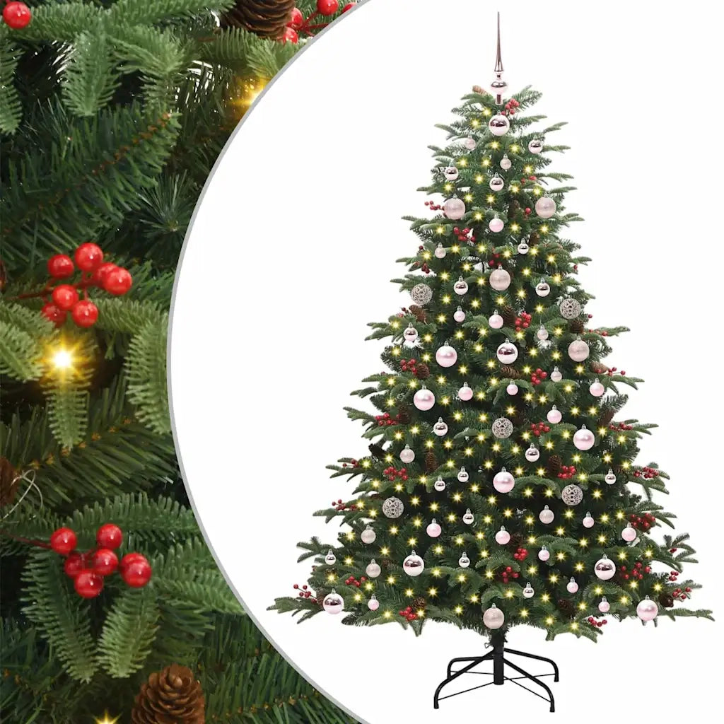 Albero di Natale | Decorazioni natalizie artificiale con 300 LED Verde 180 cm