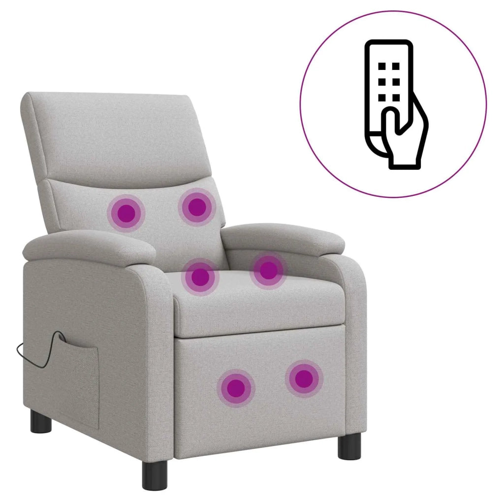 Divano Sedia-Poltrona Massaggiante Grigio Nuvola Tessuto 860375