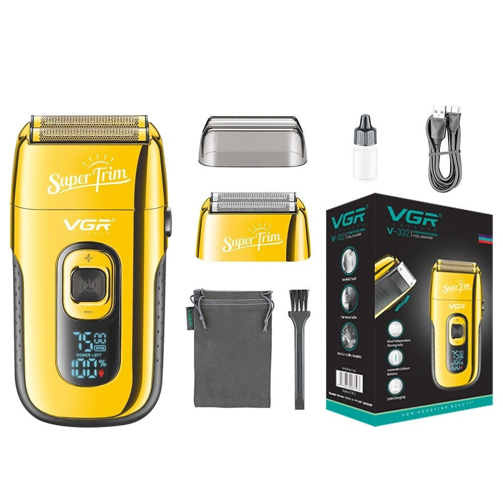 Trade Shop - Rasoio Elettrico Uomo Barba E Corpo Batteria Vgr 332 Per Pelli Sensibili Prof -
