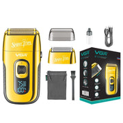 Trade Shop - Rasoio Elettrico Uomo Barba E Corpo Batteria Vgr 332 Per Pelli Sensibili Prof -