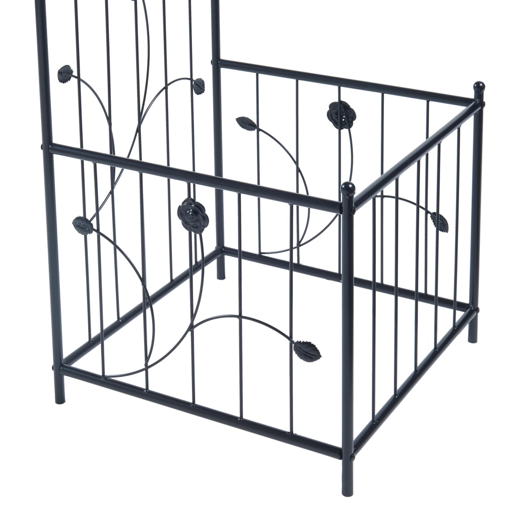 Pergola Arcuata Barisciano con Recinti per Piantare - Nero casa.pro