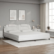 Giroletto con Testiera Bianco 200x200 cm in Similpellecod mxl 91116