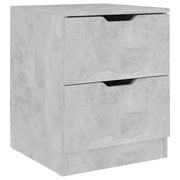Comodino | Armadio da Notte | Mobiletto da notte Grigio Cemento 40x40x50 cm in Legno Multistrato