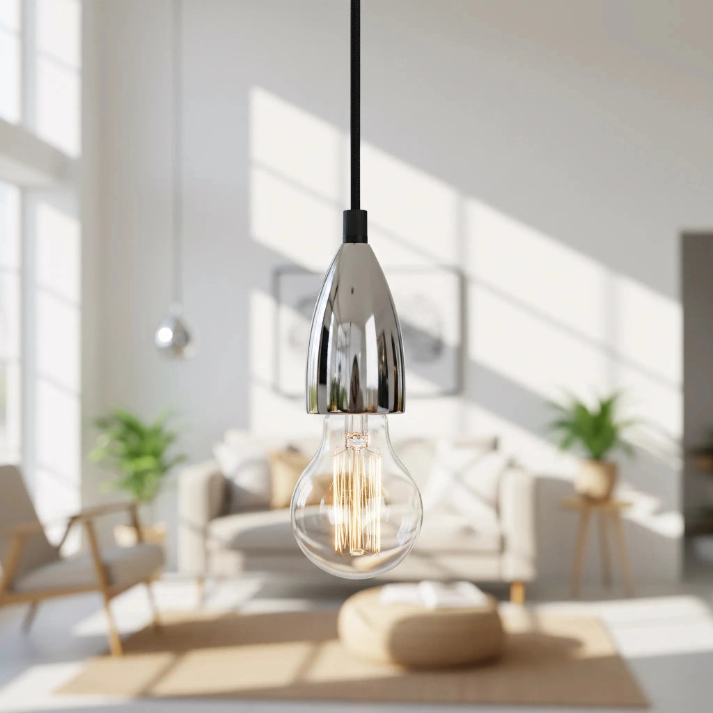 Lampada Da Soffitto Pensile Montatura Chrome APP358-1CP